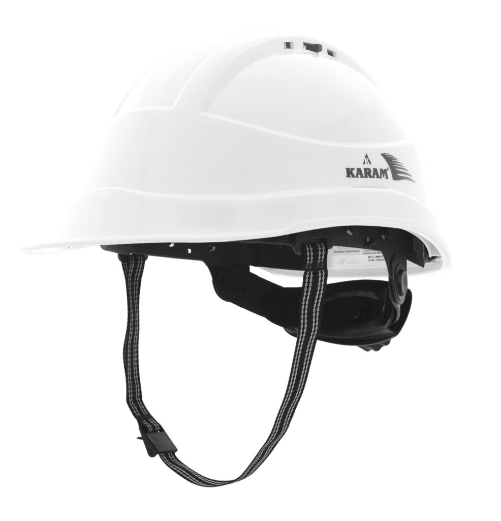 SAFETY HELMET WHITE WITH RATCHET