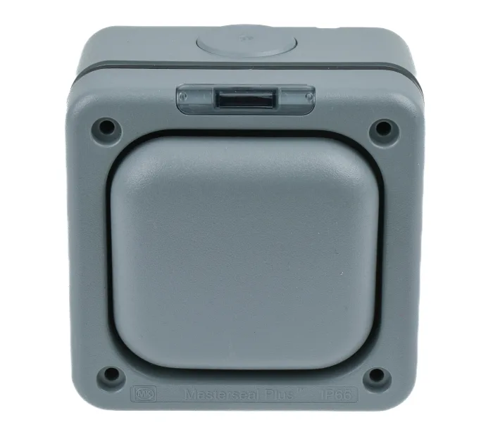 MK UK 1 Gang 2-Way Switch IP66 Grey