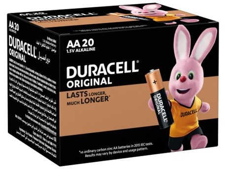 Duracell Alkaline Battery AA (20 Pcs Box Pack)