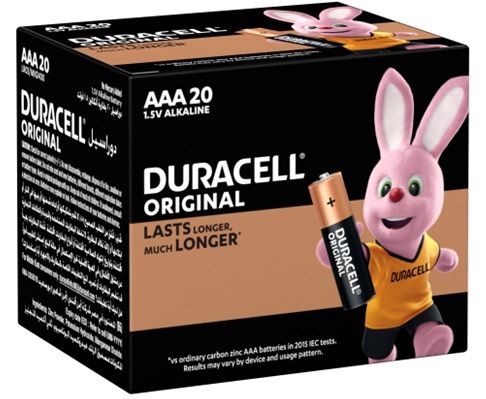 Duracell Alkaline Battery AAA (20 Pcs Box Pack)