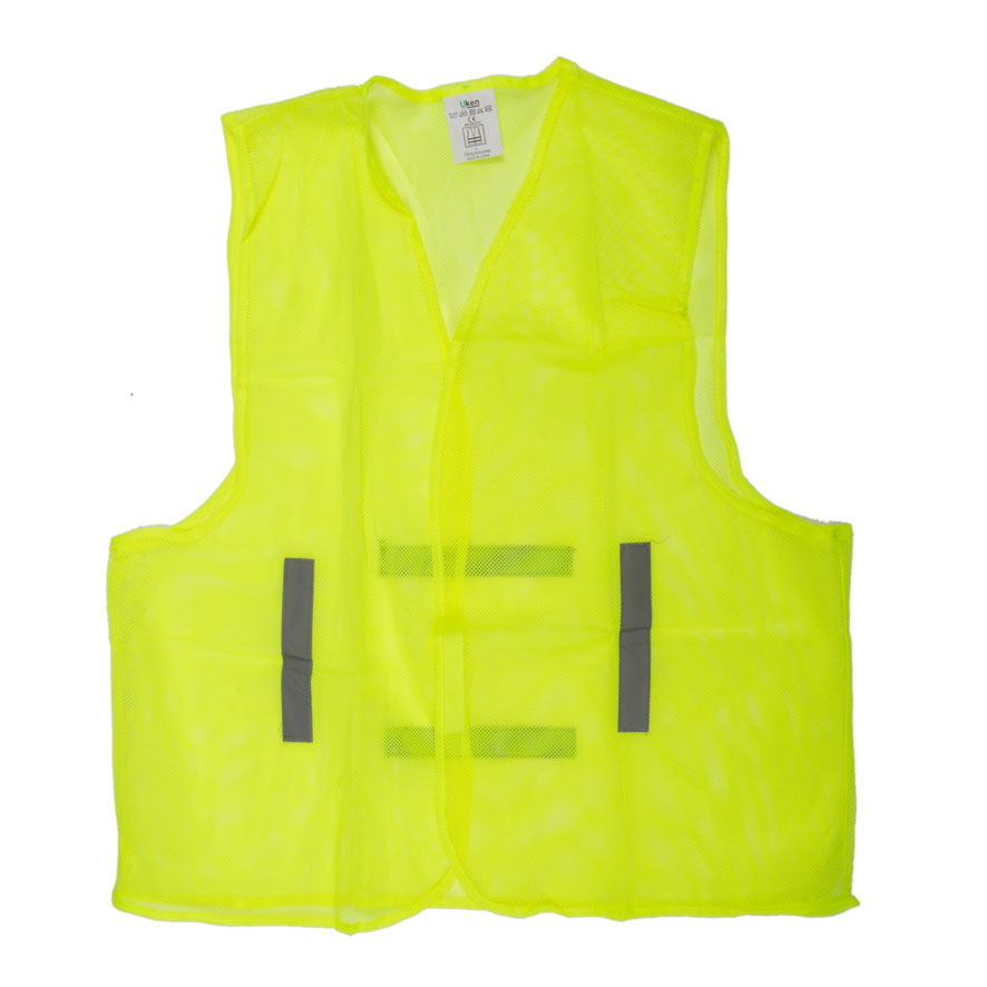 UKEN SAFETY JACKET GREEN MESH TYPE