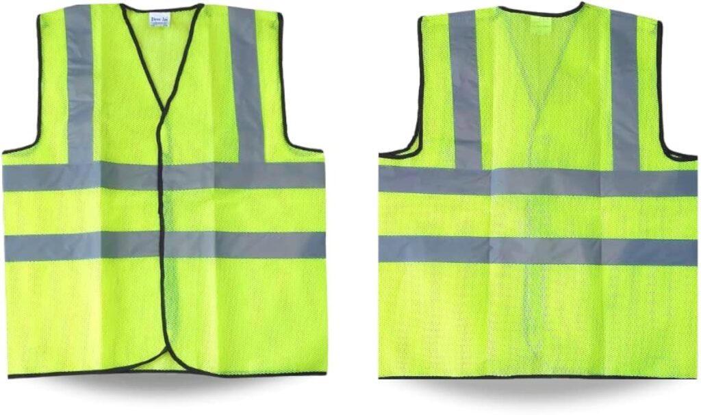 UKEN SAFETY JACKET GREEN FABRIC TYPE