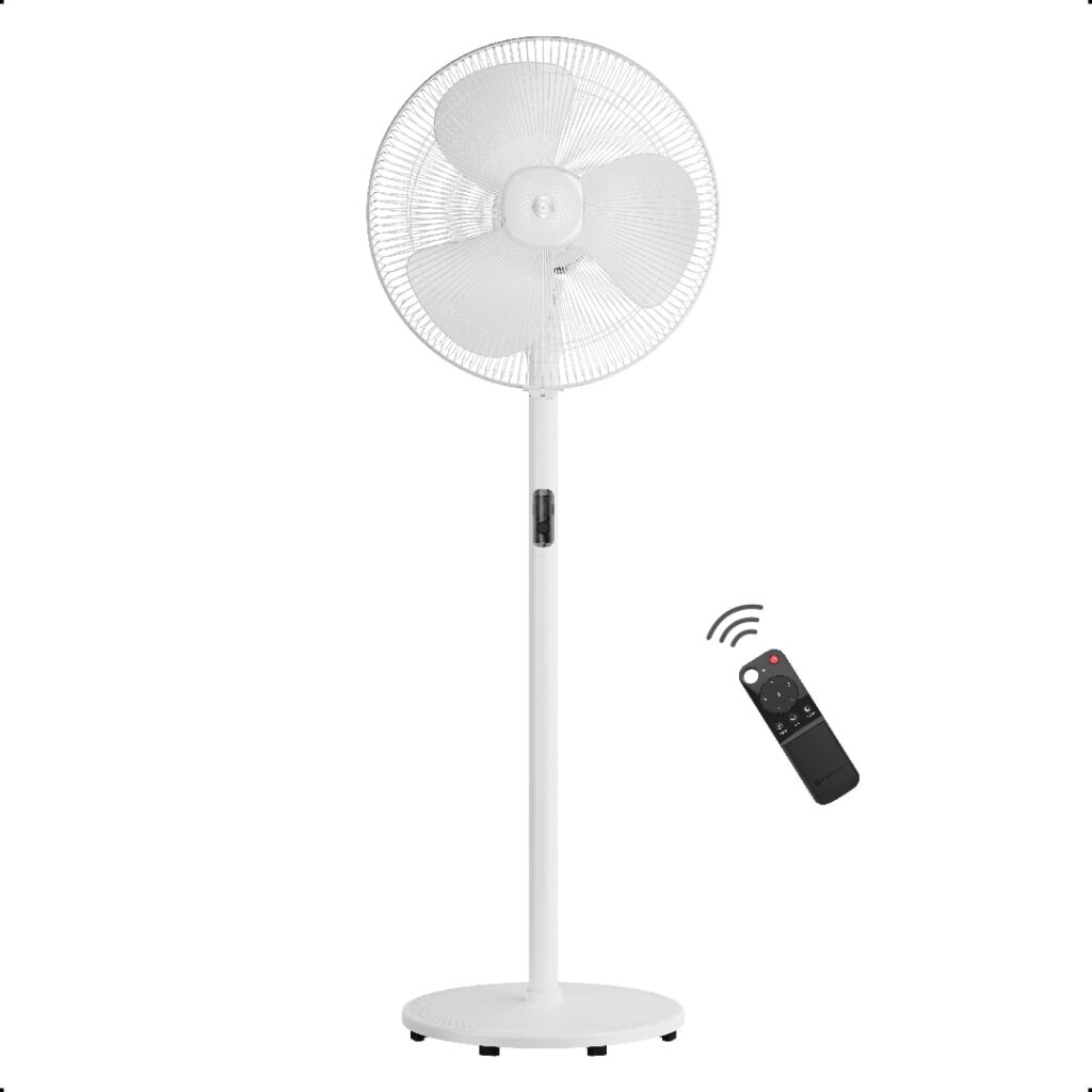Atomberg Renesa 400mm BLDC Pedestal Fan for Home | Snow White