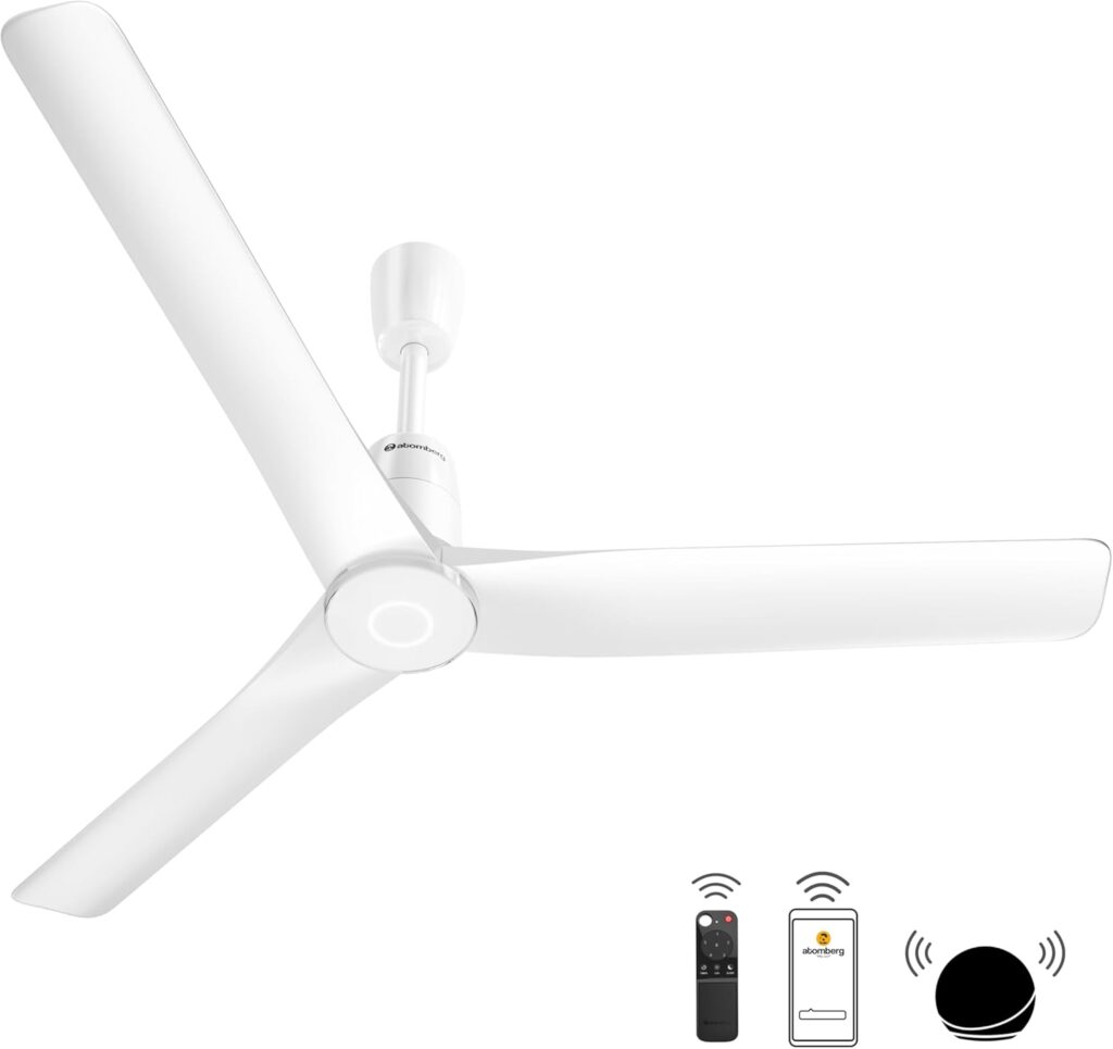 Atomberg Aris Contour Smart BLDC Ceiling Fan 1200mm | Marble White
